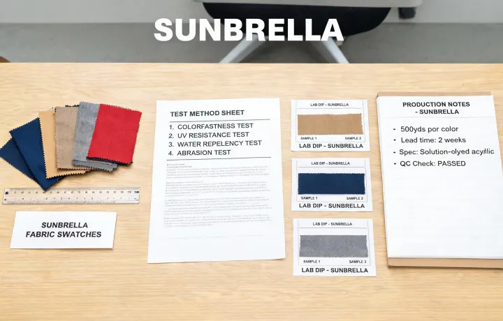 Sunbrella Service Cards workspace
